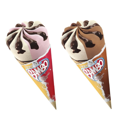 Lody Rożek Bambo MIX (Wanilia-Truskawka,Wanilia-Czekolada) 120ml-AUGUSTO(24)
