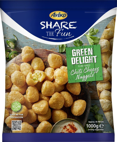 Nuggetsy Green delight roślinne pikantne serowe 1kg-AVIKO(3) [809200]