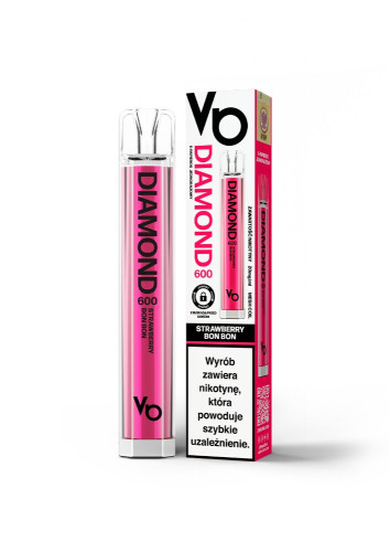 E-papieros Diamond 600 41 Strawberry Bon Bon-VB VAPES BARS