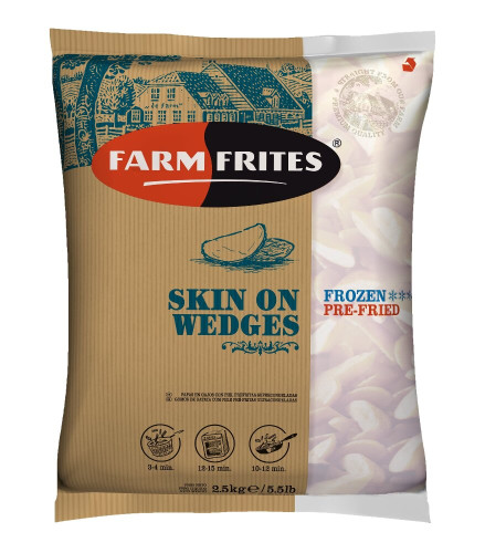 Cząstki ziemniaka ze&nbsp;skórką 2,5kg-FARM FRITES(4) [337.034 / 337.001]