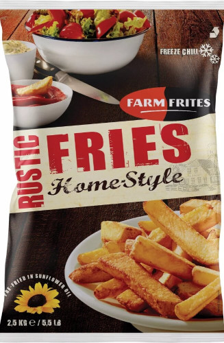Frytki swojskie ze&nbsp;skórą (Rustic Fries) 5×2,5kg-FARM FRITES [237.002]
