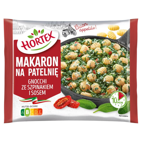 Makaron na&nbsp;patelnię Gnocchi ze&nbsp;szpinakiem 450g-HORTEX(8)
