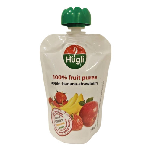 Mus jabłko/banan/truskawka 100g 50szt.-HUGLI
