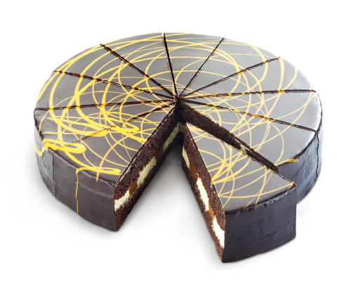 Tort czarna pomarańcza 1,55kg-KOMPLET
