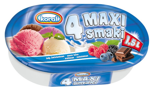1500ml Lody MAXI 4 Smaki Owoce Leśne-KORAL(6)