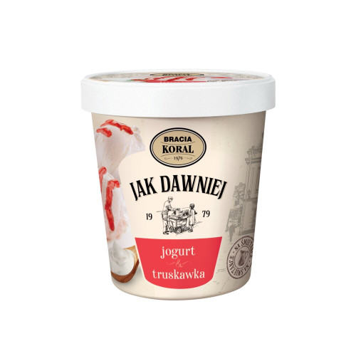 450ml Lody Jak Dawniej Jogurt z&nbsp;Sosem Truskawkowym-BRACIA KORAL(6)