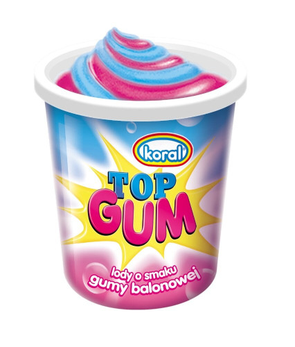 Lody Kubek Top Gum 150ml-KORAL(24)