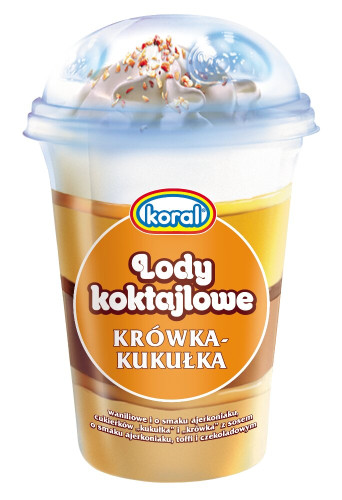 Lody Kubek Koktajlowe Kukułka DUŻE 400ml-KORAL(12)