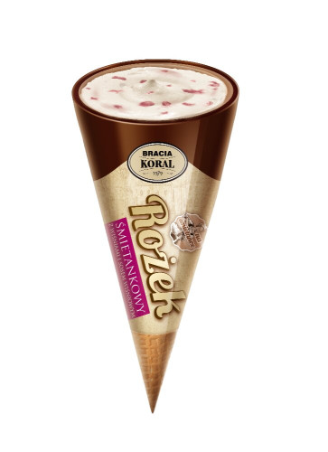 Lody Rożek śmietanka z&nbsp;wiśnią 180ml-BRACIA KORAL(24)