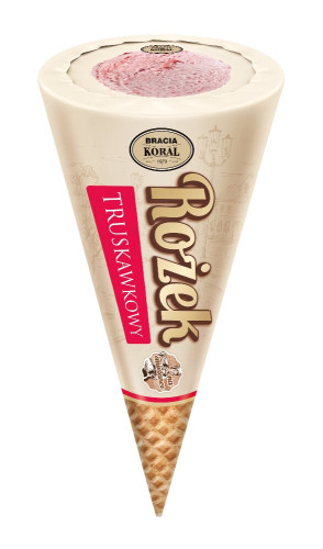 Lody Rożek Truskawka 130ml-BRACIA KORAL(36)