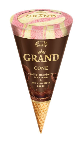Lody Rożek Grand Wanilia-Truskawka 110ml-KORAL(27)