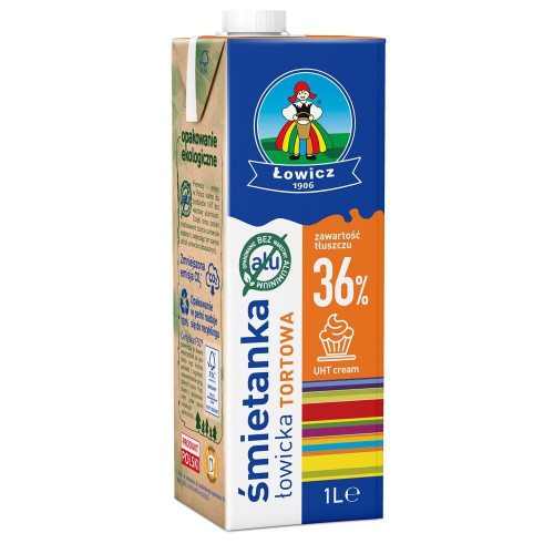 Śmietanka 36% UHT 1L-ŁOWICZ(12)
