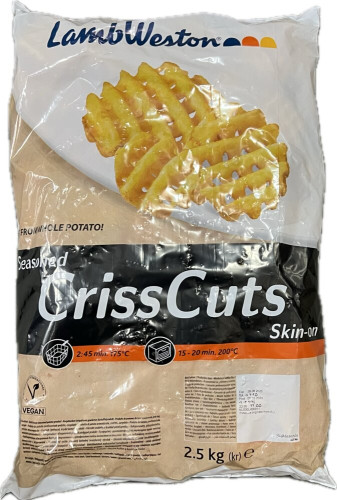 Frytki CrissCuts (kratka ze&nbsp;skórą) 2,5kg-LAMBWESTON(4) [LWS901]