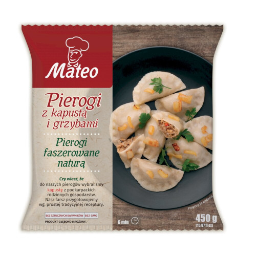 Pierogi z&nbsp;kapustą i&nbsp;grzybami 450g- MATEO(12)