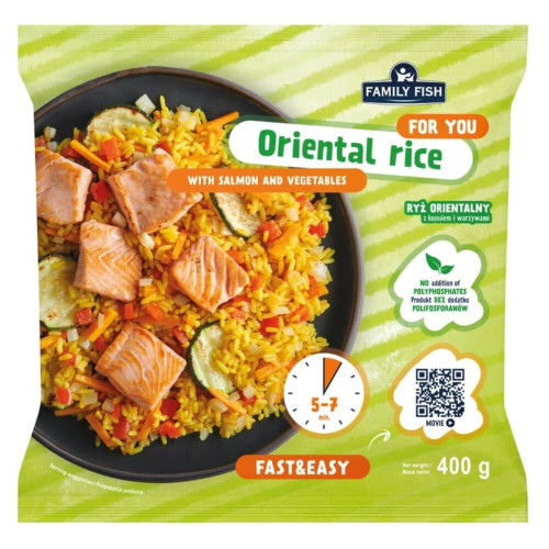 Danie ryż orientalny z&nbsp;łososiem i&nbsp;warzywami 400g-FamilyFish(10szt)
