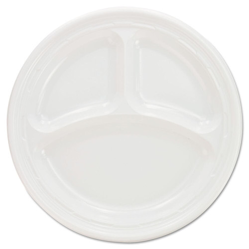 Talerz plastikowy 3-dzielny 100szt.-OLKO