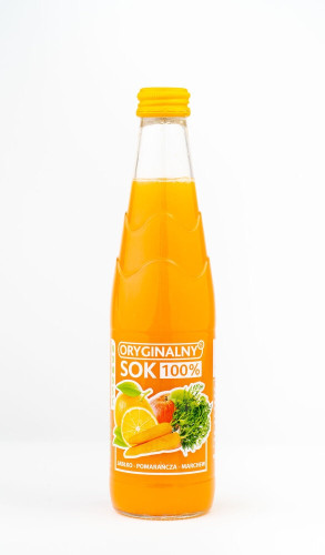 Sok jabłko/pomarańcza/marchew 330ml-ORYGINALNY SOK(12)