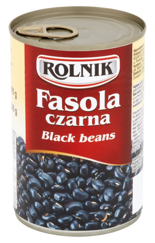 Fasola czarna konserwowa 425ml/240g-ROLNIK(12)