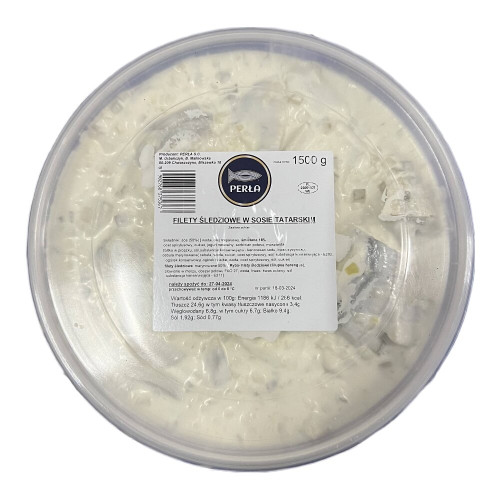 Śledzie w&nbsp;sosie tatarskim 1,5kg-PERŁA