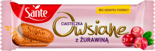 Ciasteczka owsiane z&nbsp;żurawiną 30g-SANTE(20)