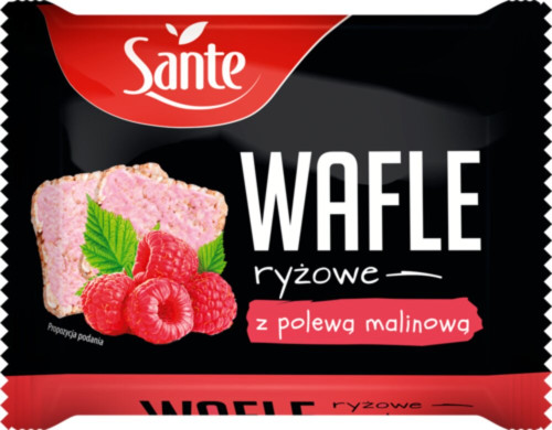 Wafle ryżowe z&nbsp;polewą malinową 24g-SANTE(20)