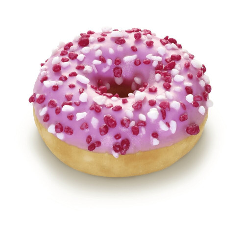 Mini donut z&nbsp;polewą truskawkową FB 22g x&nbsp;110szt.-VANDEMOORTELE [47301]
