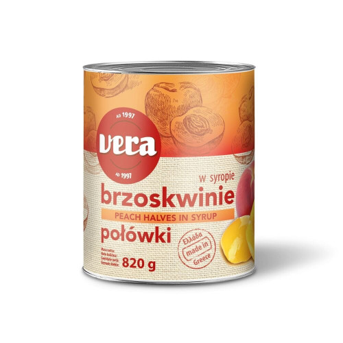 Brzoskwinie połówki 820g-VERA(12)