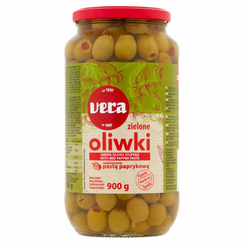Oliwki zielone z&nbsp;pastą paprykową 900g-VERA(6)