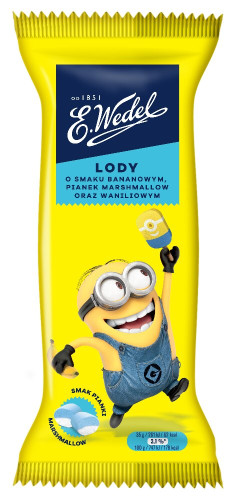 Lody Patyk Minionek Banan-Wanilia 60ml-WEDEL(25)