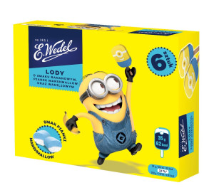 Lody Patyk MINIONEK Banan-Wanilia MULTIPACK (6x60ml)-WEDEL(10)