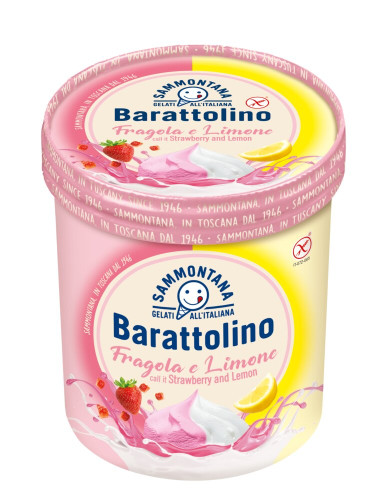 800ml Lody Barattolino Fragola-Limone-SAMMONTANA(6) [9800]
