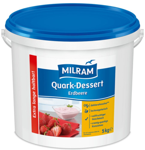 Deser twarogowy truskawka WIADRO 5kg-MILRAM