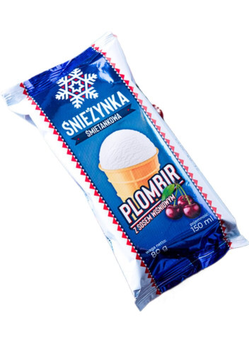 ŚNIEŻYNKA PLOMBIR ŚMIET.Z S.WIŚ.W KUB WAF.150ml/80G(30)