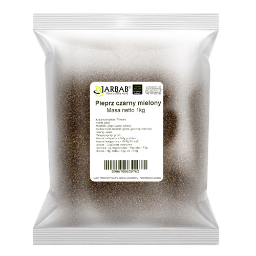 Pieprz czarny mielony 1kg Jarbab